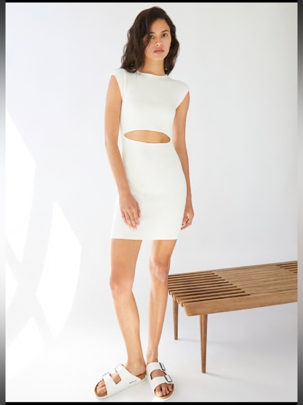 Wilfred White Cutout Mini Dress